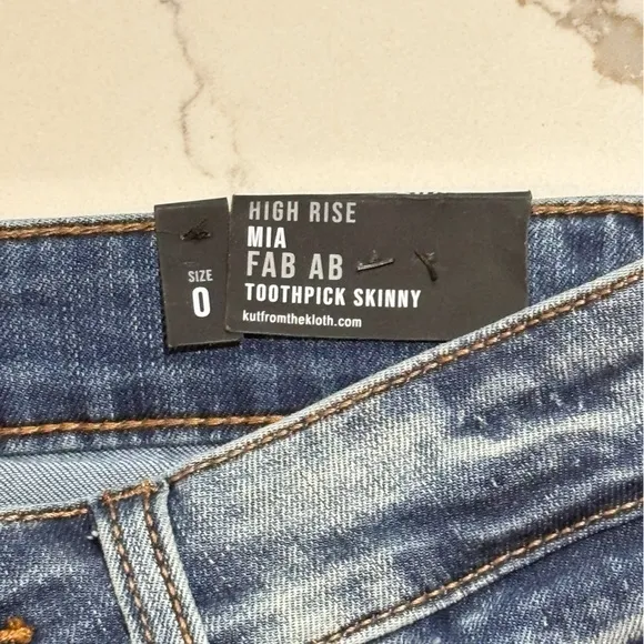 🆕 Kut from the Kloth | NWT Women’s MIA Fab Ab Toothpick Skinny Jeans Blue Denim