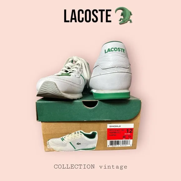 🐊 men’s Lacoste tennis shohji size 12 w box