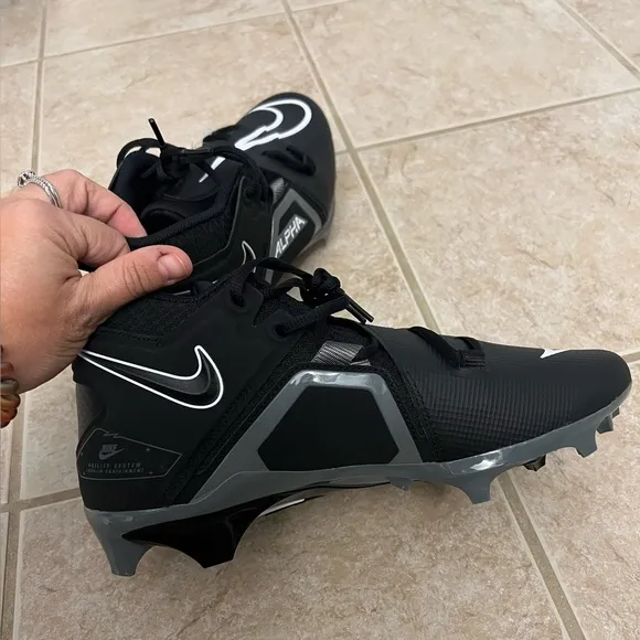 🆕 Nike Alpha 12 Mens Shoes Pro Menace 3‎ Football Cleats Black size 10