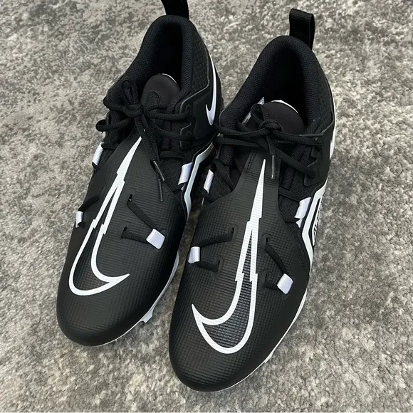 🔴 Nike Shoes Size 12.5 Alpha Menace Pro 3 Mid Football Cleats Men's Black