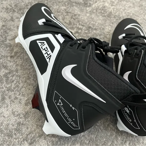 🔴 Nike Shoes Size 12.5 Alpha Menace Pro 3 Mid Football Cleats Men's Black