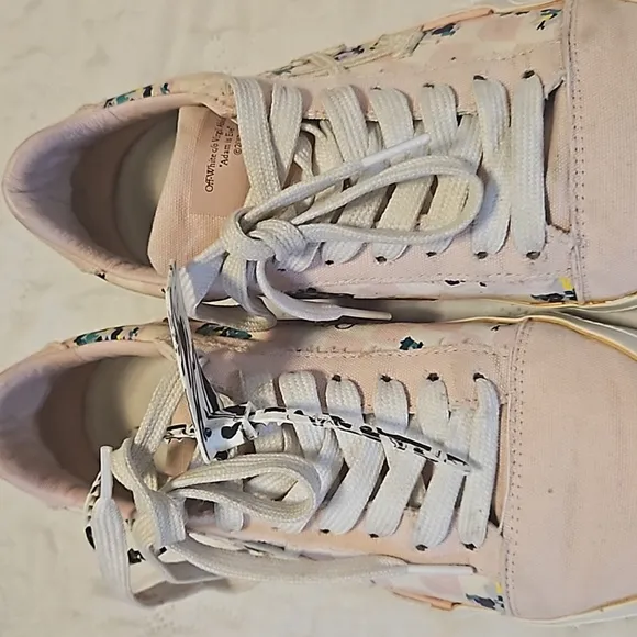 💜 Off White Virgil Abloh Vulcanized Canvas Tennis Checkerd Shoes Sneakers 👟