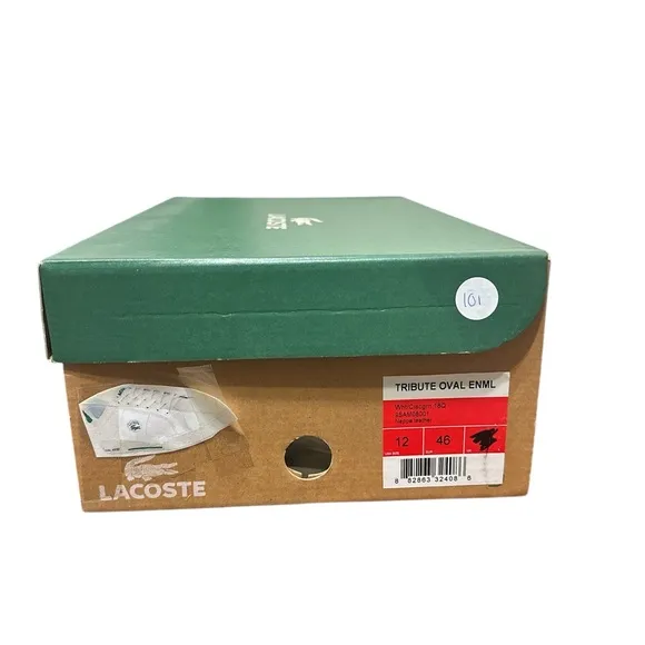 101. 🐊 Lacoste tribute oval men’s tennis shoes size 12 new