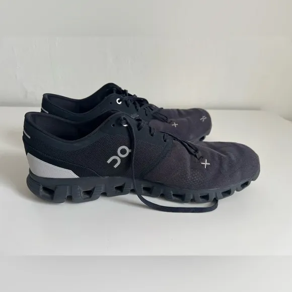 12.5 On Cloud Men's Cloud X 3 running athletic tennis shoe black