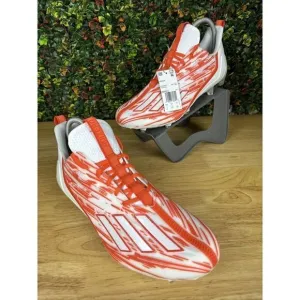13 Adidas Adizero Primeknit‎ Football Cleats Shoes Orange White Mens 13 NEW NWT