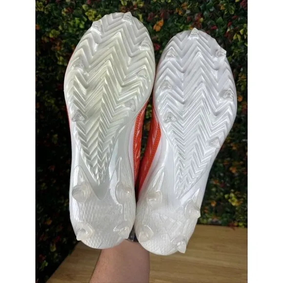 13 Adidas Adizero Primeknit‎ Football Cleats Shoes Orange White Mens 13 NEW NWT