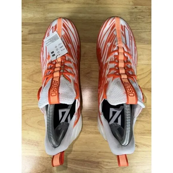 13 Adidas Adizero Primeknit‎ Football Cleats Shoes Orange White Mens 13 NEW NWT