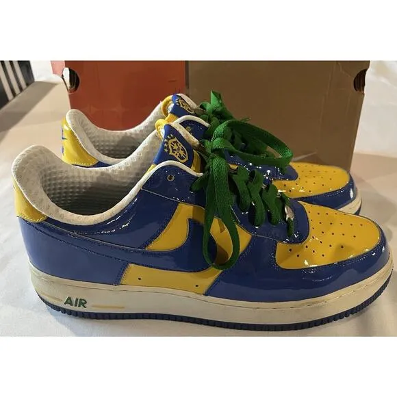 2006 Nike Air Force 1 Premium Brazil World Cup w/ Unopened Cards &amp; Box Size 11