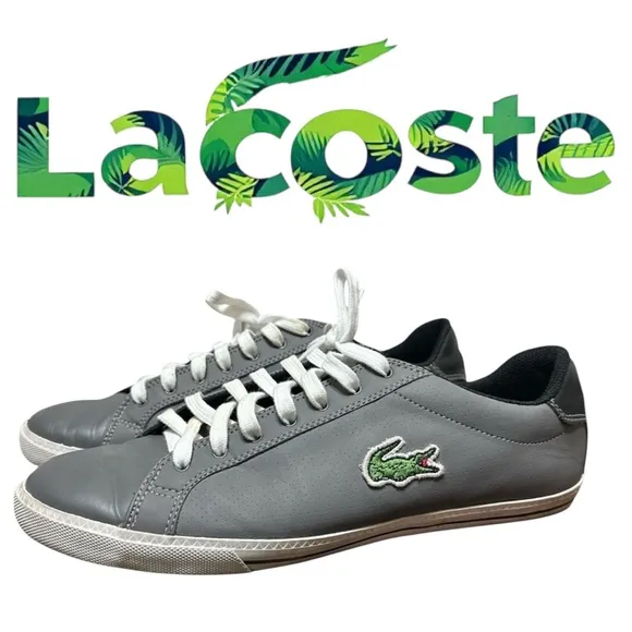 346. 🐊 Lacoste graduate lace up tennis shoes size 12
