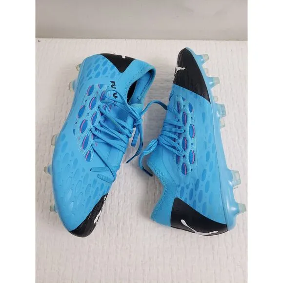 (5/5) Puma Men's Soccer Cleats Shoes Size 8.5 Future 5.3 Netfit 105756-01 Blue