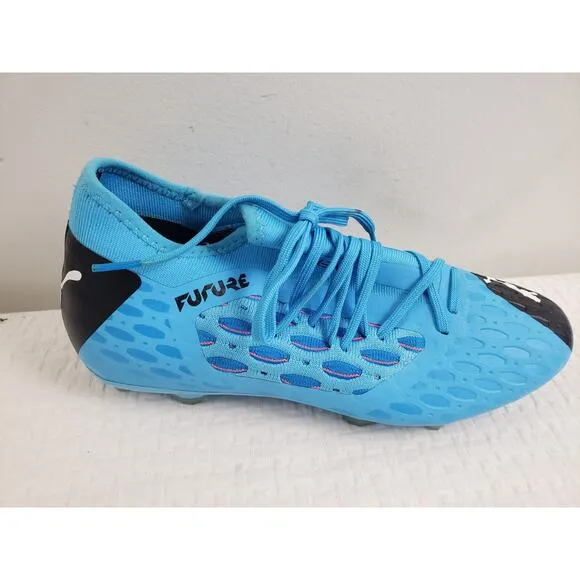 (5/5) Puma Men's Soccer Cleats Shoes Size 8.5 Future 5.3 Netfit 105756-01 Blue