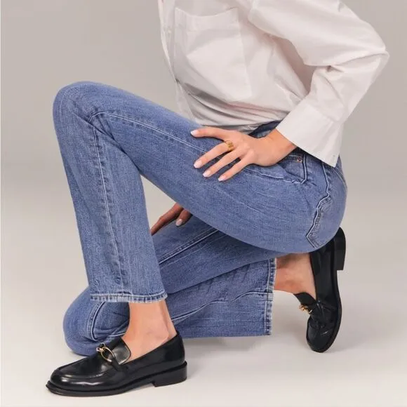 Abercrombie Ankle Straight High Rise Jean