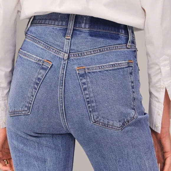 Abercrombie Ankle Straight High Rise Jean