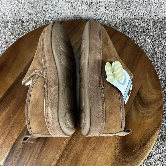 ACORN Mens Size 7 Romeo II Sheepskin Slipper Cloud Cushion Comfort Shoes NEW