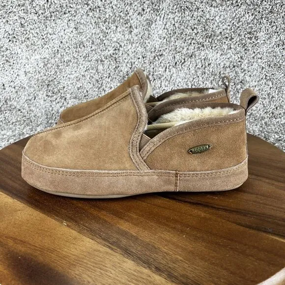 ACORN Mens Size 7 Romeo II Sheepskin Slipper Cloud Cushion Comfort Shoes NEW