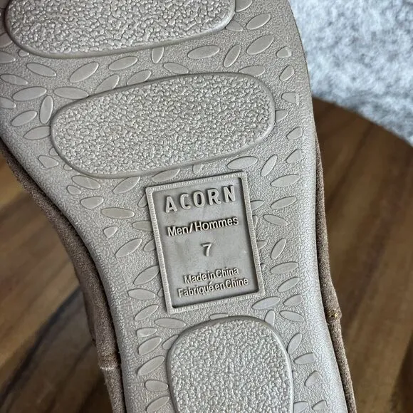 ACORN Mens Size 7 Romeo II Sheepskin Slipper Cloud Cushion Comfort Shoes NEW