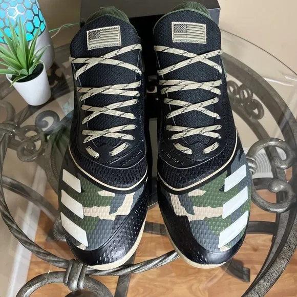 Addidas Icon V Bounce Men's USA‎ Camo Baseball Metal Cleats Shoes FX4258 Size 14