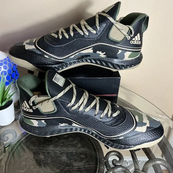 Addidas Icon V Bounce Men's USA‎ Camo Baseball Metal Cleats Shoes FX4258 Size 14