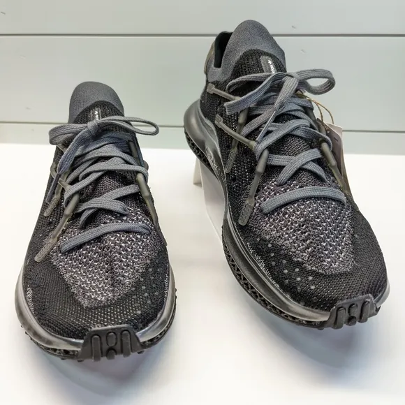 Adidas 4D Fusio Black Silver Metallic Training Running sneakers sz Men's 12