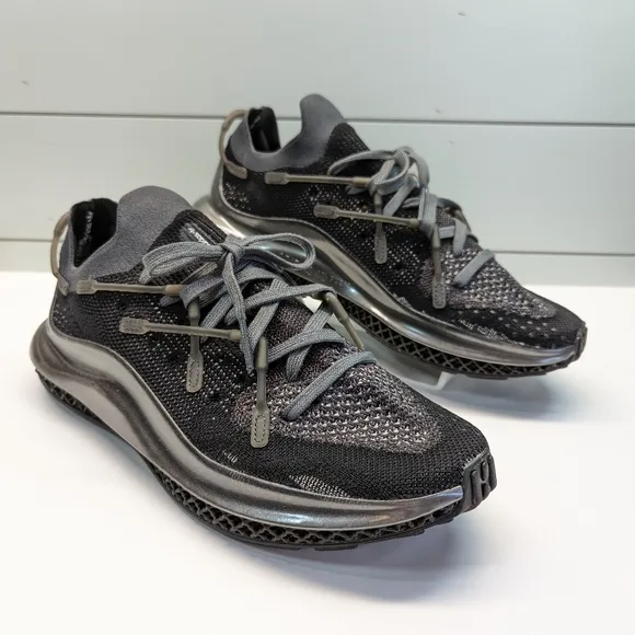 Adidas 4D Fusio Black Silver Metallic Training Running sneakers sz Men's 12