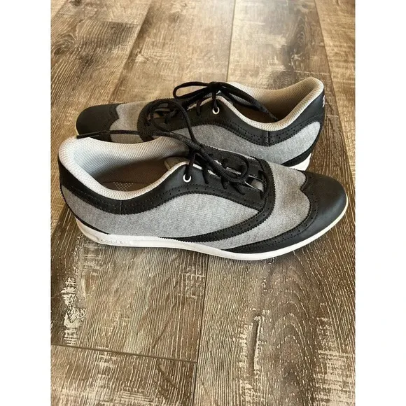 Adidas Adicross Sz 8.5 M - Gray Black Wingtip Spikeless Golf Cleats Shoes 099028