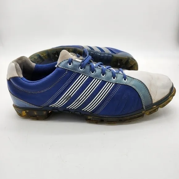 ADIDAS Adicross Tour Golf Cleats Men’s 12 Shoes White Blue