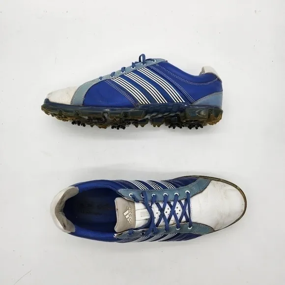 ADIDAS Adicross Tour Golf Cleats Men’s 12 Shoes White Blue