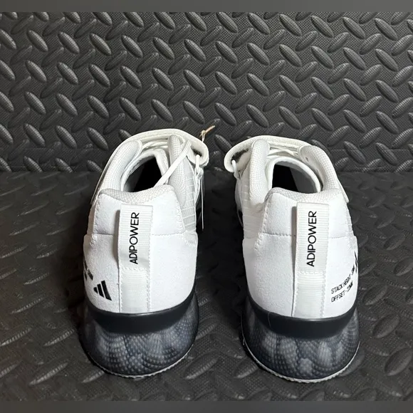 Adidas Adipower Weightlifting 3 White Black Gym Training Shoes Mens Size 10.5