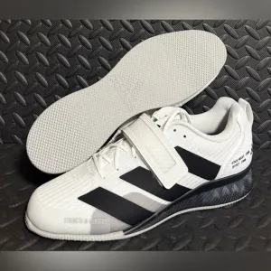 Adidas Adipower Weightlifting 3 White Black Gym Training Shoes Mens Size 10.5