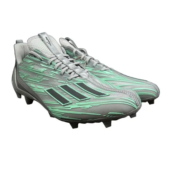Adidas Adizero 12.0 Flash Grey Silver Football Cleats IG9573 Men's Size 12.5