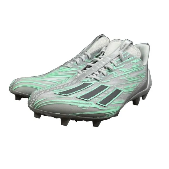 Adidas Adizero 12.0 Flash Grey Silver Football Cleats IG9573 Men's Size 12.5