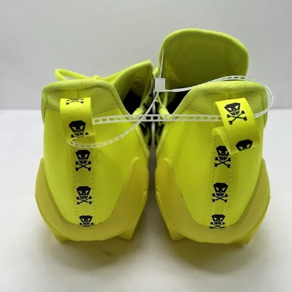 Adidas Adizero 12.0 Poison Cleats Mens 13.5 Shoes Athletic Football Yellow Skull