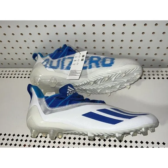 Adidas Adizero 2021 Mens Football Cleats Size 12.5 White Blue FZ0766