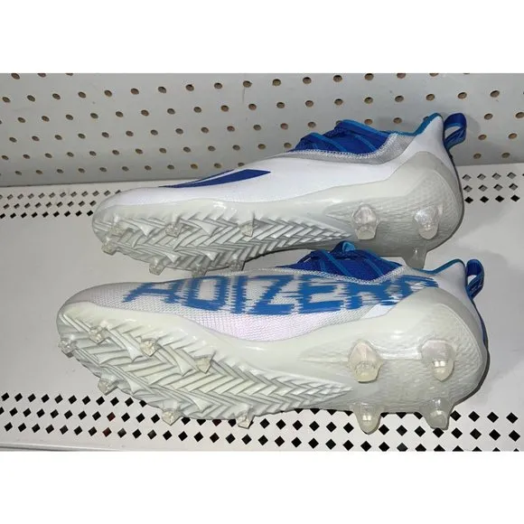 Adidas Adizero 2021 Mens Football Cleats Size 12.5 White Blue FZ0766