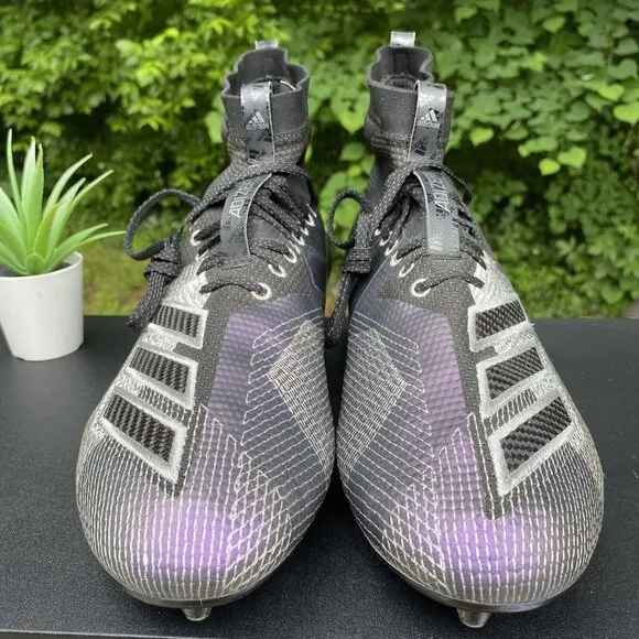 Adidas Adizero 8.0 SK‎ Black Purple Silver Football Cleats Mens Size 15 D97030