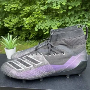 Adidas Adizero 8.0 SK‎ Black Purple Silver Football Cleats Mens Size 15 D97030