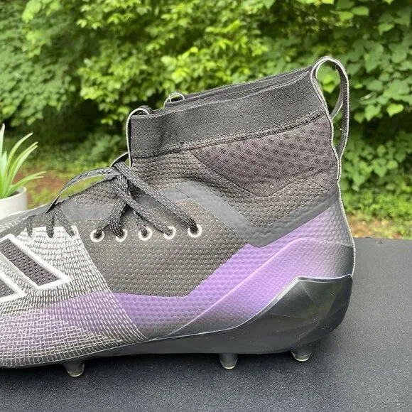 Adidas Adizero 8.0 SK‎ Black Purple Silver Football Cleats Mens Size 15 D97030