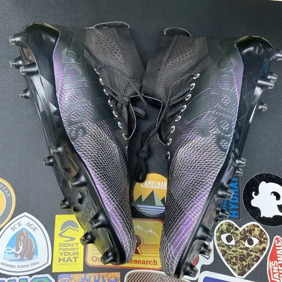 Adidas Adizero 8.0 SK‎ Black Purple Silver Football Cleats Mens Size 15 D97030