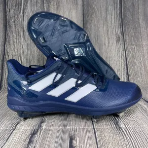 Adidas Adizero Afterburner 8 Baseball Cleats Navy Blue/White Mens metal H00978