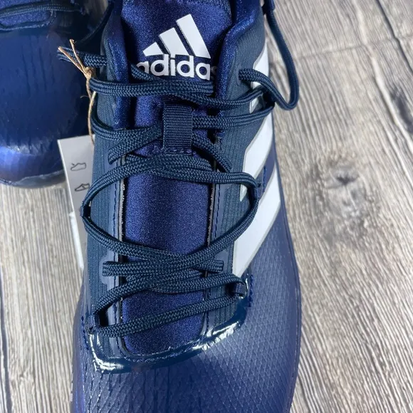 Adidas Adizero Afterburner 8 Baseball Cleats Navy Blue/White Mens metal H00978