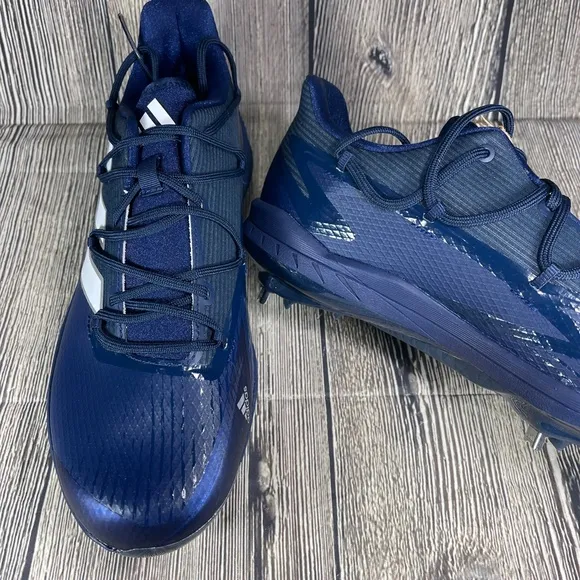 Adidas Adizero Afterburner 8 Baseball Cleats Navy Blue/White Mens metal H00978
