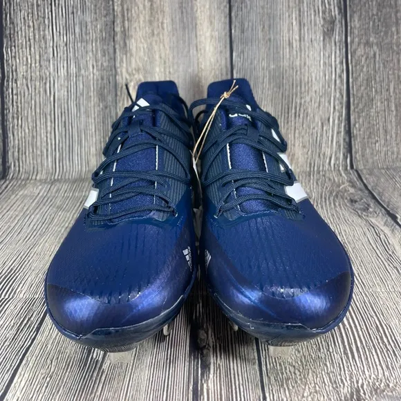 Adidas Adizero Afterburner 8 Baseball Cleats Navy Blue/White Mens metal H00978