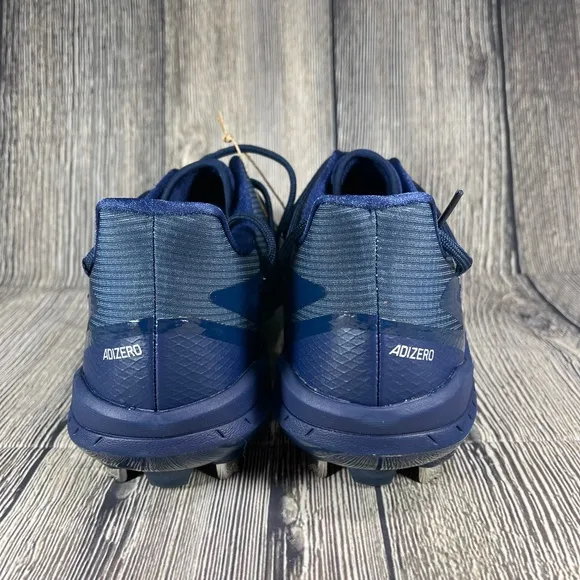 Adidas Adizero Afterburner 8 Baseball Cleats Navy Blue/White Mens metal H00978