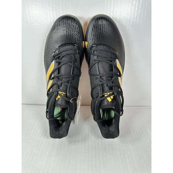 adidas Adizero Afterburner 8 Black Yellow Baseball Cleats Men’s Size 12.5 H00974