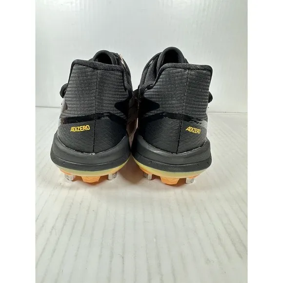 adidas Adizero Afterburner 8 Black Yellow Baseball Cleats Men’s Size 12.5 H00974