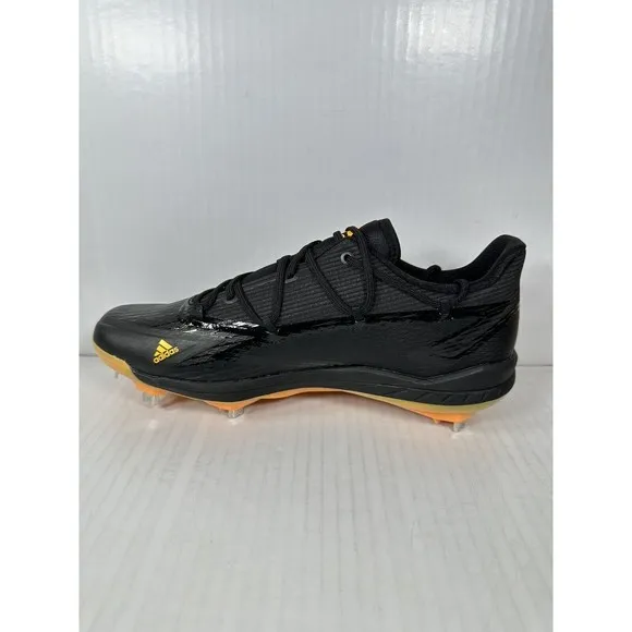 adidas Adizero Afterburner 8 Black Yellow Baseball Cleats Men’s Size 12.5 H00974
