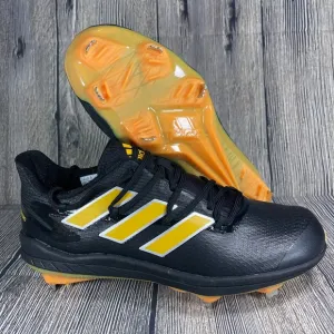 ADIDAS Adizero Afterburner 8 Core Black/Yellow/Silver Baseball Mens H00974
