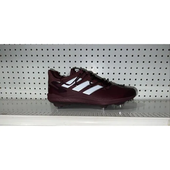 Adidas AdiZero Afterburner 8 Mens Metal Baseball Cleats Size 8.5 Maroon H00977