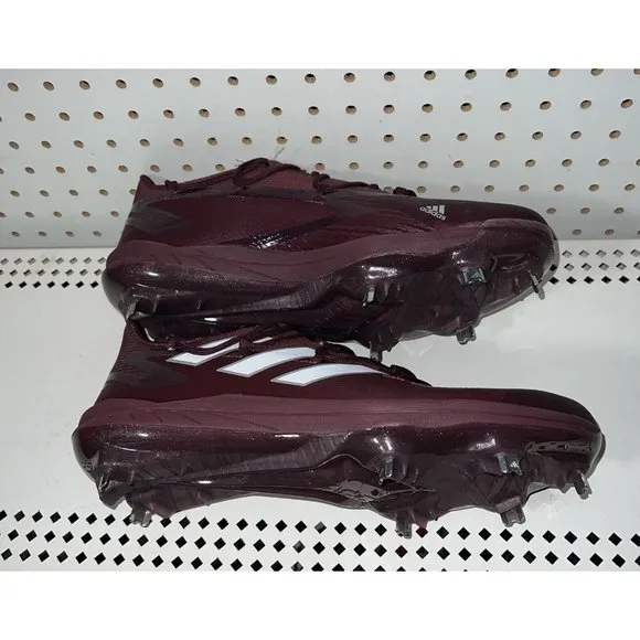 Adidas AdiZero Afterburner 8 Mens Metal Baseball Cleats Size 8.5 Maroon H00977