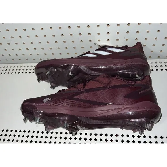 Adidas AdiZero Afterburner 8 Mens Metal Baseball Cleats Size 8.5 Maroon H00977